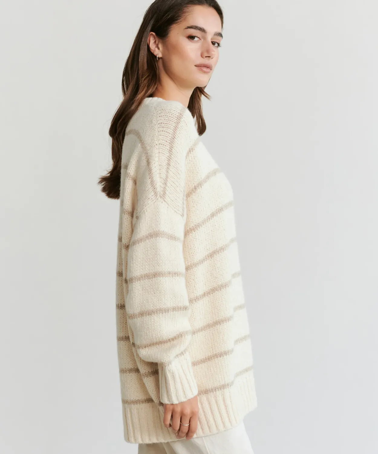 Outlet Alpaca Cocoon Crewneck Women Pullovers