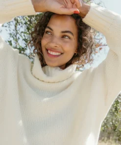 Outlet Alpaca Cocoon Turtleneck Women Extended Sizes