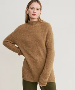 Clearance Alpaca Mockneck Pullover Women Extended Sizes