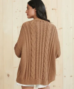 Fashion Cable Cardigan Women Extended Sizes