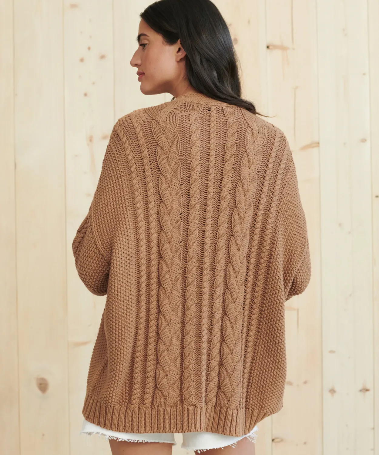 Fashion Cable Cardigan Women Extended Sizes