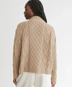 Hot Cable Half Zip Women Half-Zips