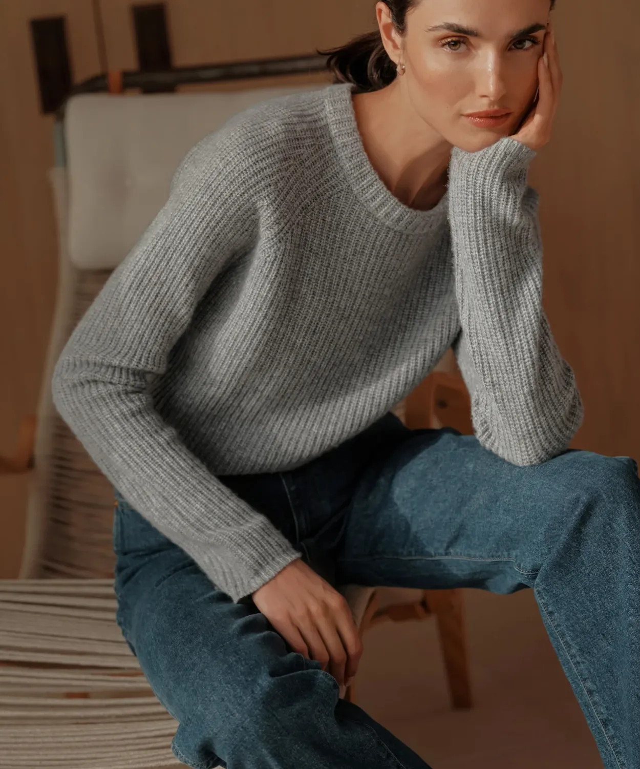 Fashion Cashmere Fisherman Sweater Women Extended Sizes