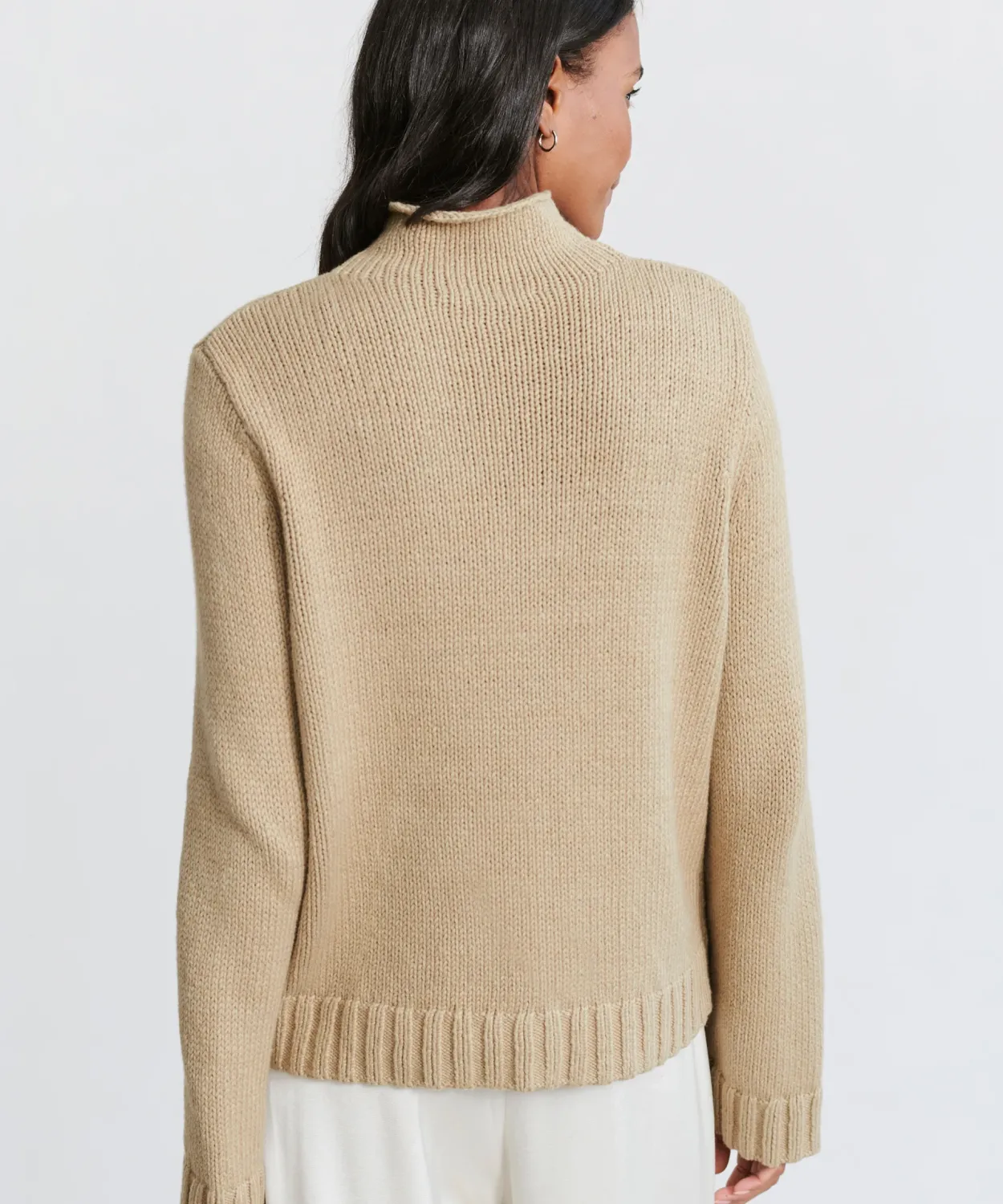 New Classic Mockneck Pullover Women Pullovers