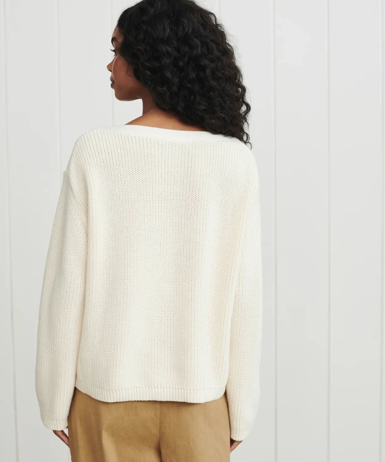 New Cotton Boatneck Sweater Women Pullovers