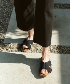 New Cotton Crossover Sandal Women Sandals