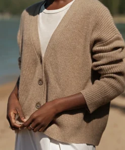 Fashion Cropped Cashmere Cocoon Cardigan Women Cardigans