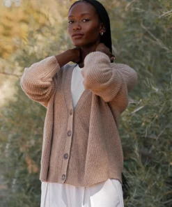 Fashion Cropped Cashmere Cocoon Cardigan Women Cardigans