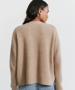 Fashion Cropped Cashmere Cocoon Cardigan Women Cardigans