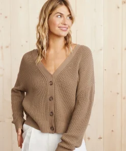 Hot Cropped Cotton Cocoon Cardigan Women Cardigans