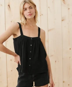 Hot Cypress Button Tank Women Tees & Tanks