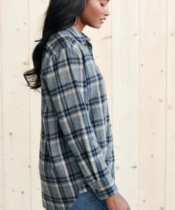 Sale Flannel Boyfriend Shirt Women Button-Ups