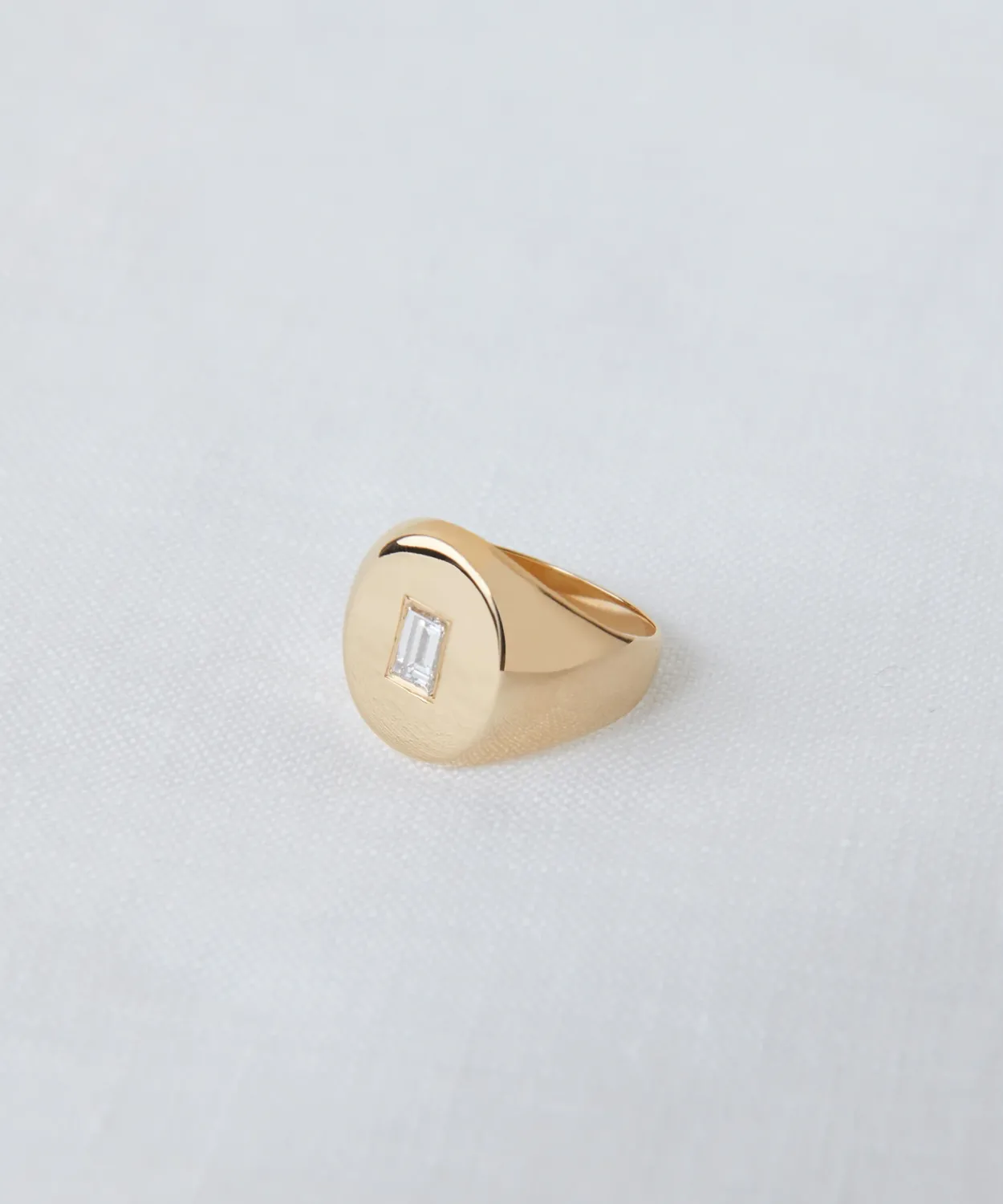 Fashion Gemma Baguette Signet Ring Women Jewelry