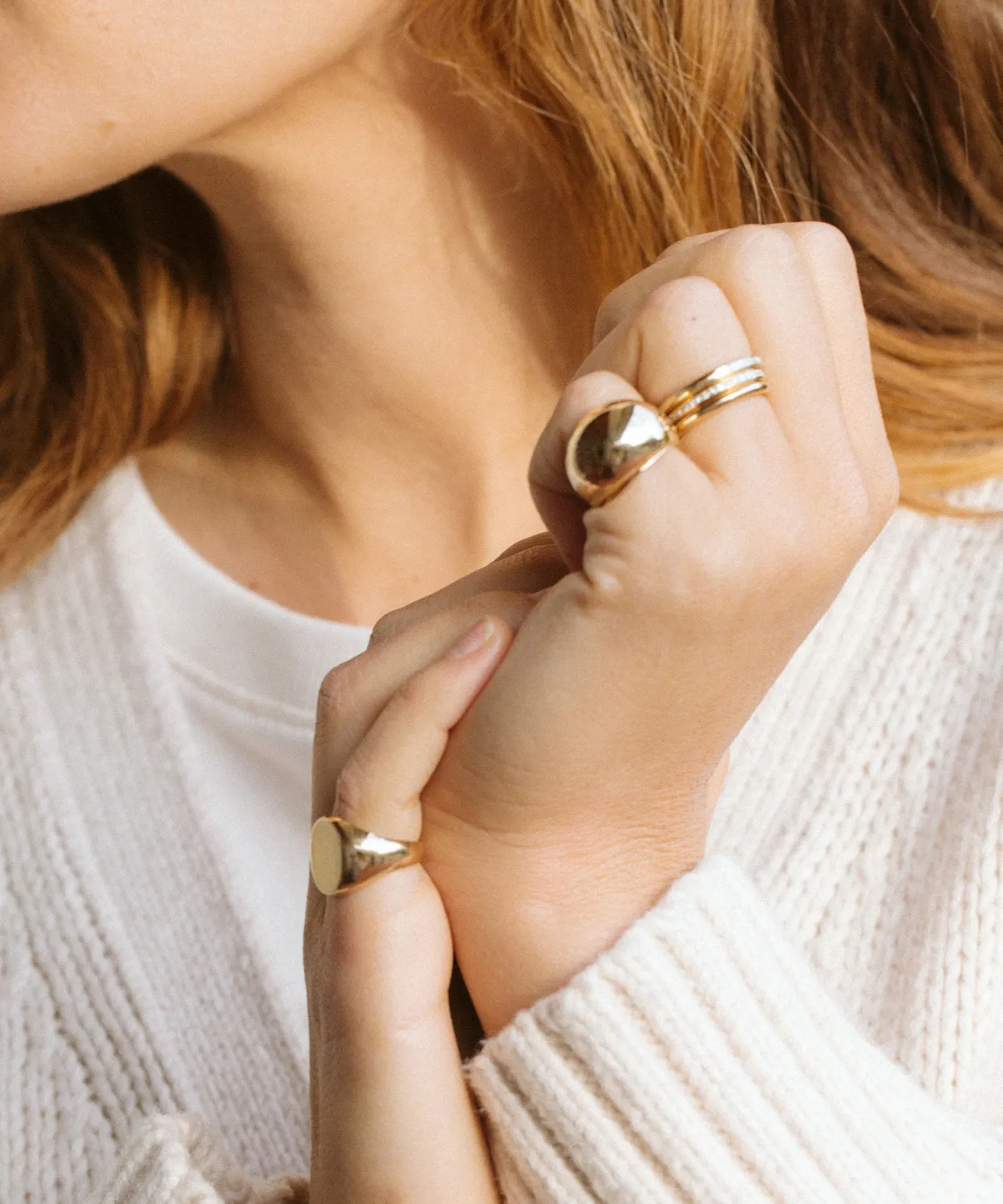 New Gemma Signet Ring Women Jewelry
