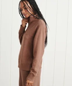 New Half Zip Sweatshirt Women Sweatshirts