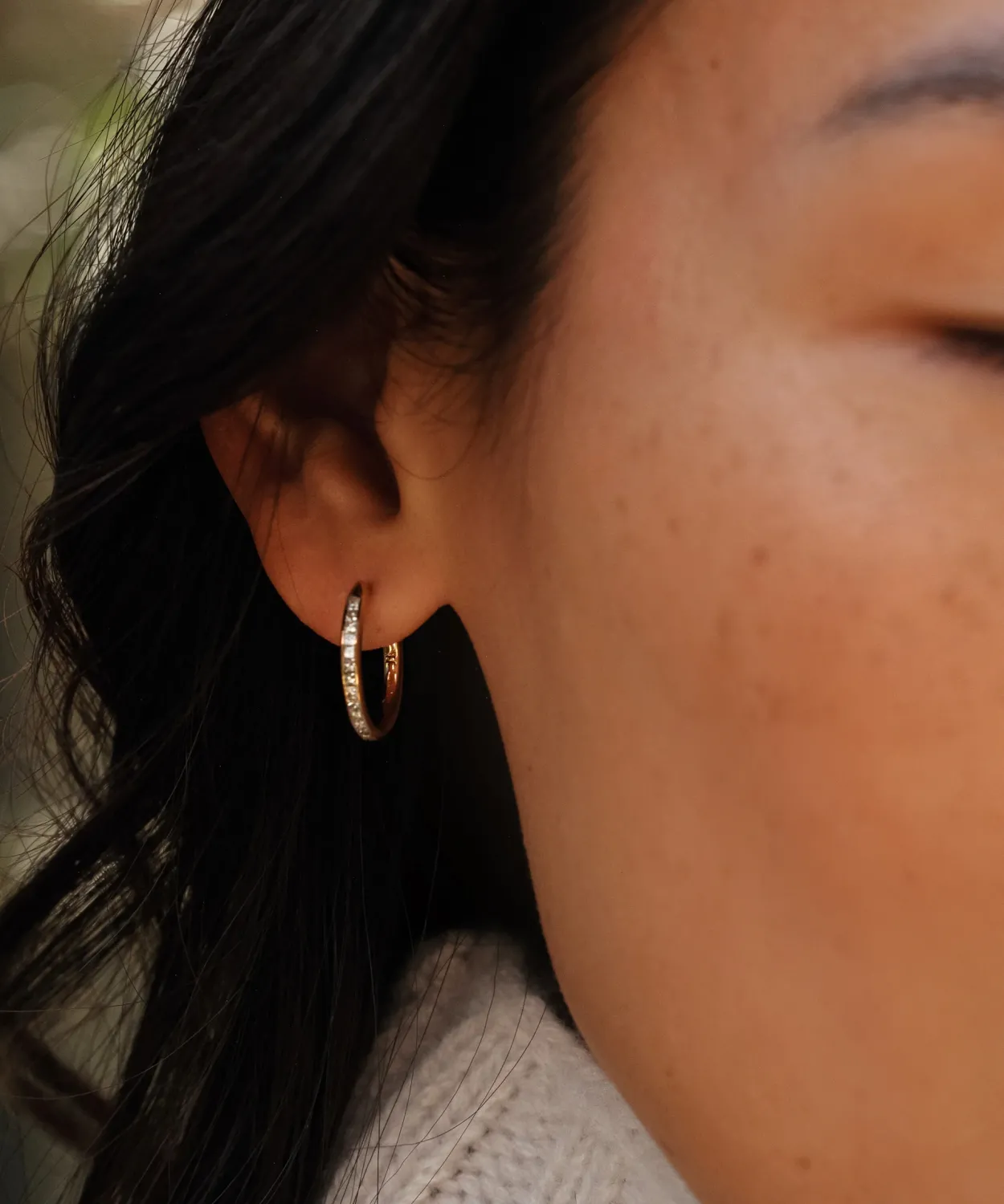 Outlet Iris Diamond Hoops Women Jewelry