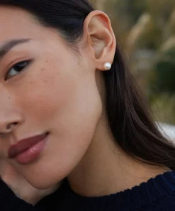 Best Large Loren Pearl Studs Women Jewelry