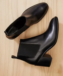 New Leather Heeled Chelsea Boot Women Heels