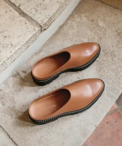 Sale Leather Lug Mule Women Mules
