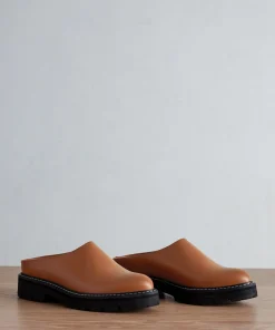 Sale Leather Lug Mule Women Mules