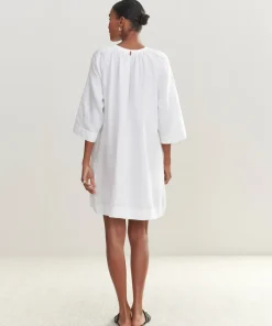 Discount Linen August Dress Women Long Sleeve Dresses