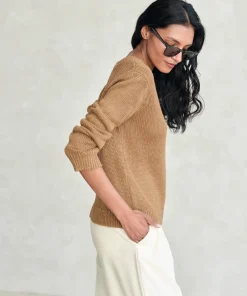 Hot Linen Crewneck Women Sweaters