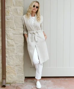 Clearance Linen Trench Coat Women Coats