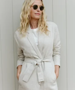 Clearance Linen Trench Coat Women Coats