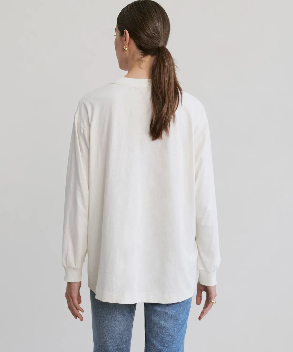 Clearance Long-Sleeve Vintage Pocket Tee Women Tees & Tanks