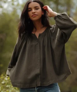 Outlet Long-Sleeve Willow Blouse Women Blouses