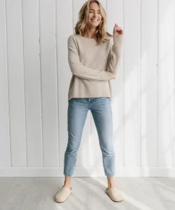 Discount Oiled Leather Moc Clog Women Flats