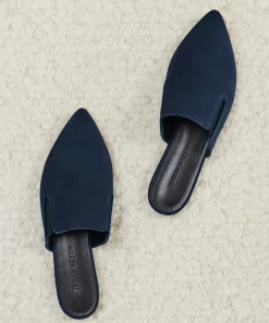 Fashion Oiled Leather Mule Women Flats