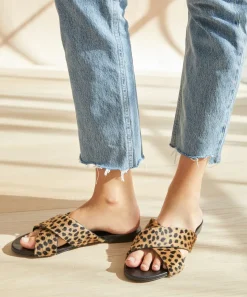 Clearance Pony Hair Crossover Sandal Women Sandals