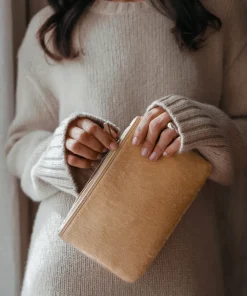 Best Pony Hair Zip Pouch Women Handbags & Clutches