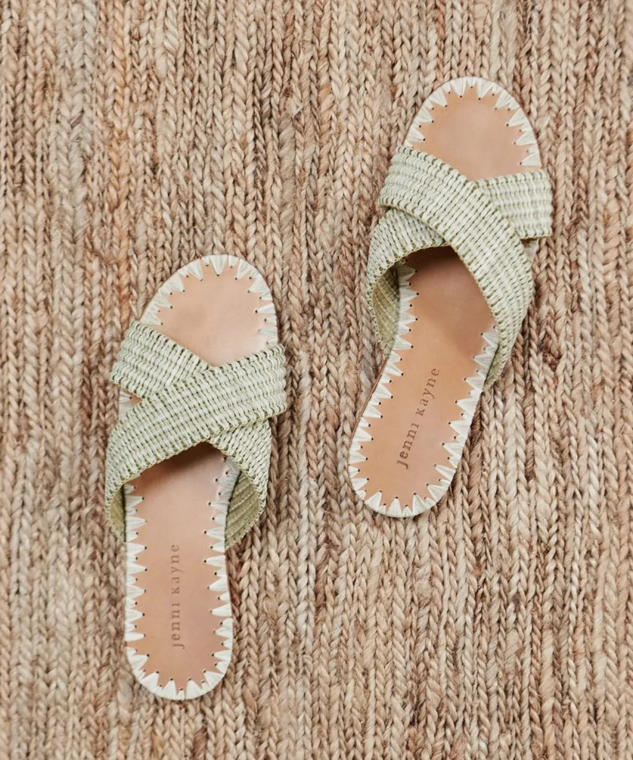Hot Raffia Crossover Sandal Women Swim & Beach