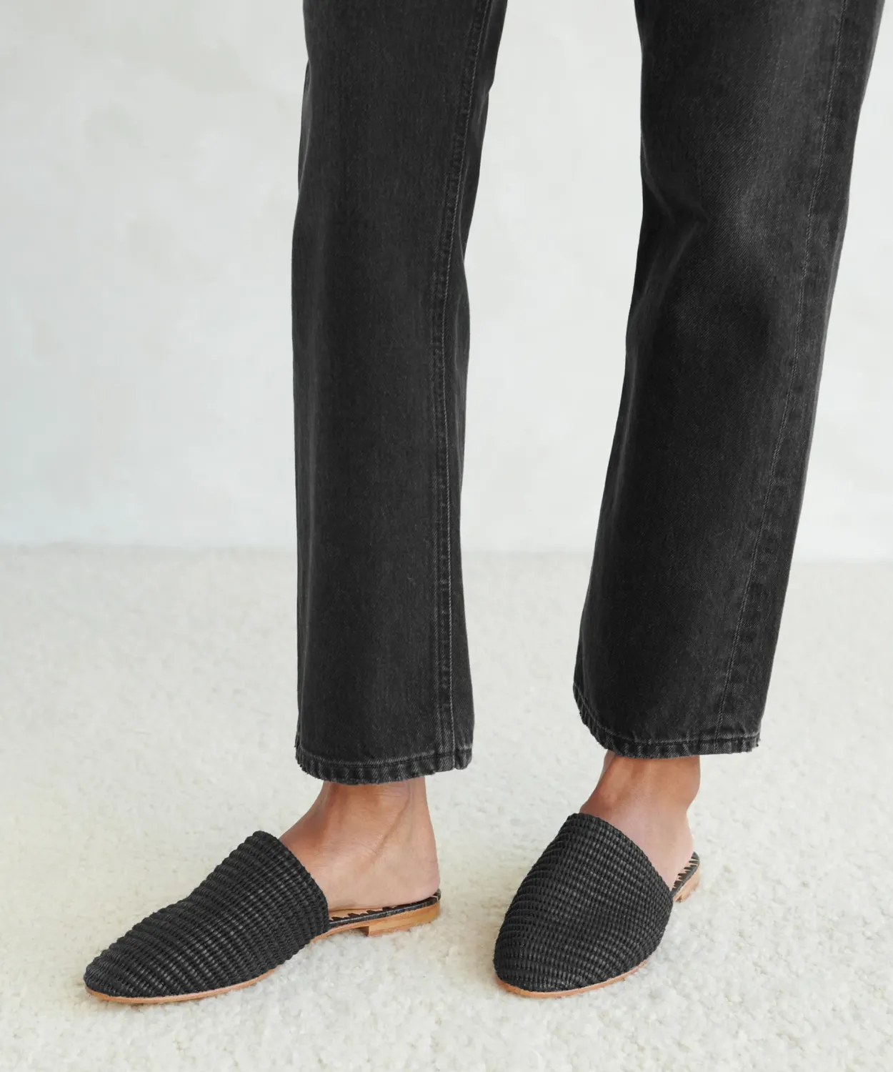 Discount Raffia Mule Women Flats