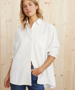Discount Relaxed Oversized Shirt Women Button-Ups