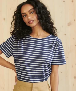 Fashion Rue Striped Tee Women Tees & Tanks