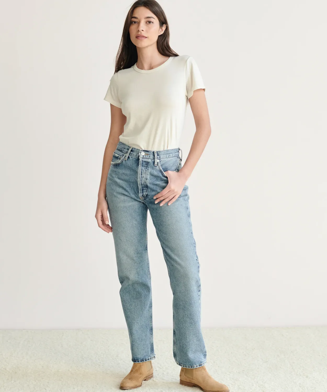 Hot 90'S Pinch Waist Jean Women Denim