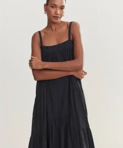 Online Seersucker Summer Dress Women Swim & Beach