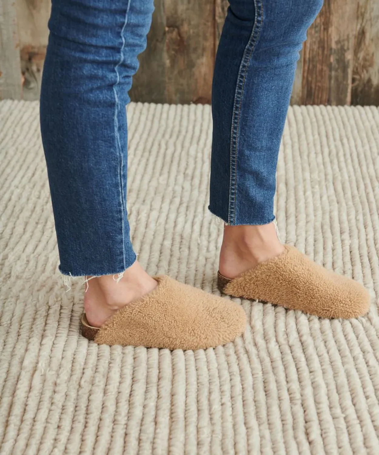 Hot Shearling Moc Clog Women Flats