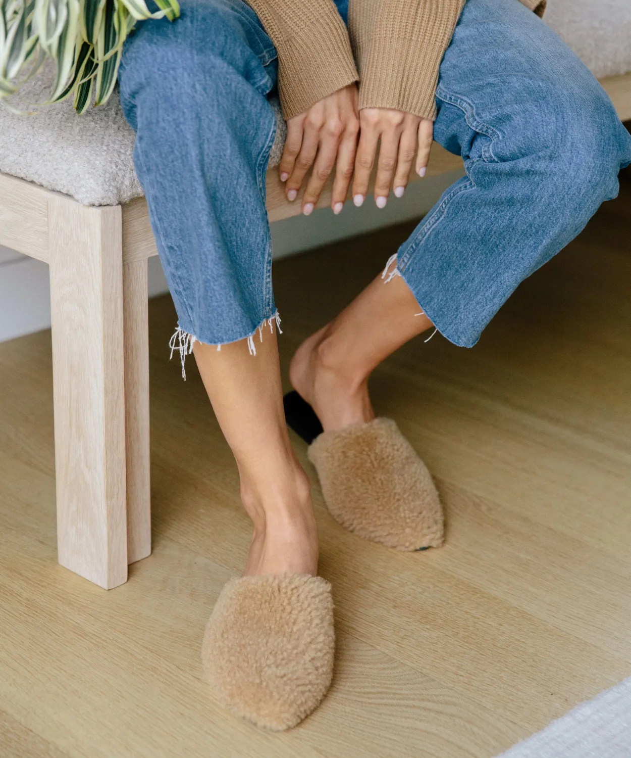 Clearance Shearling Mule Women Flats