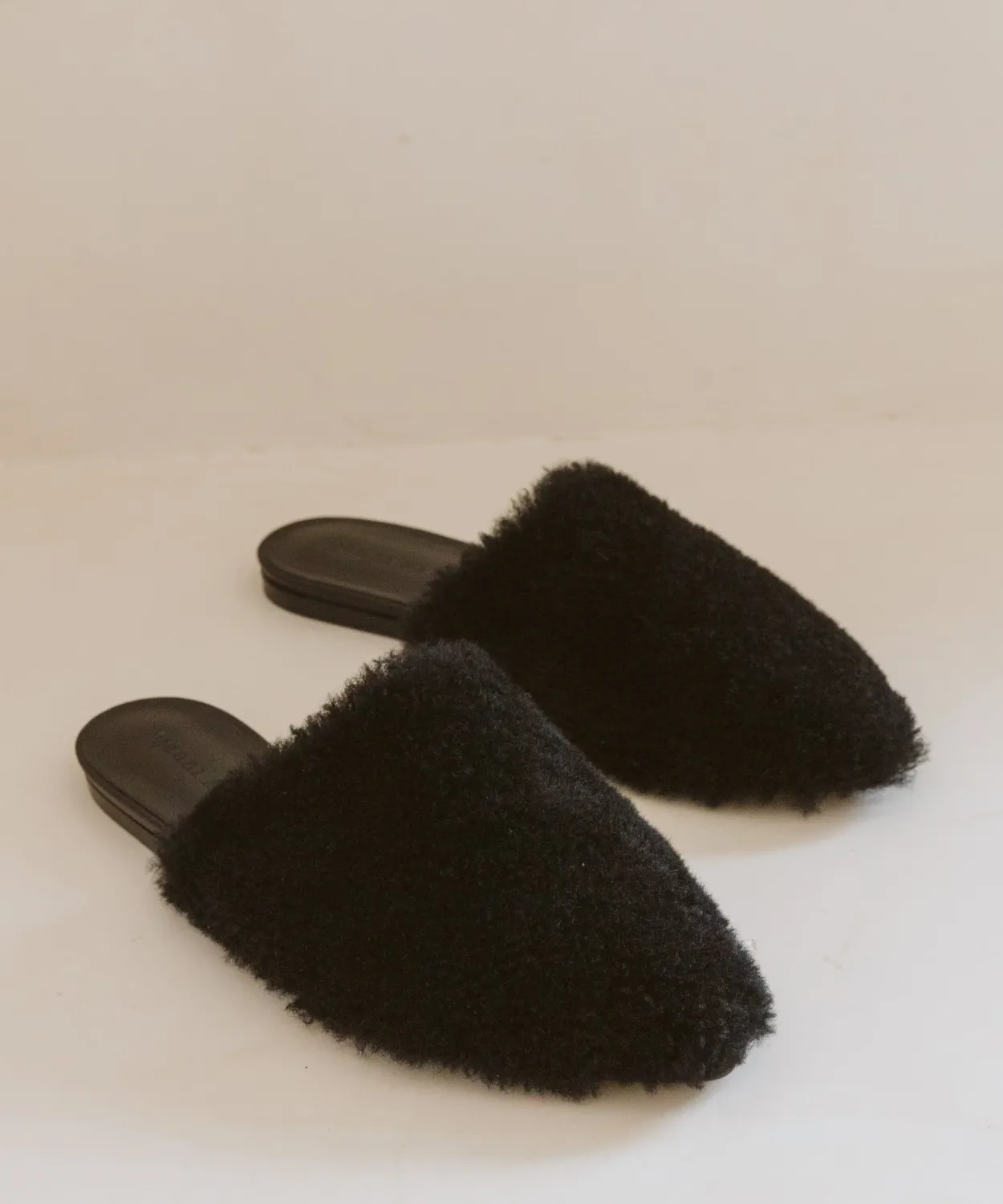 Clearance Shearling Mule Women Flats