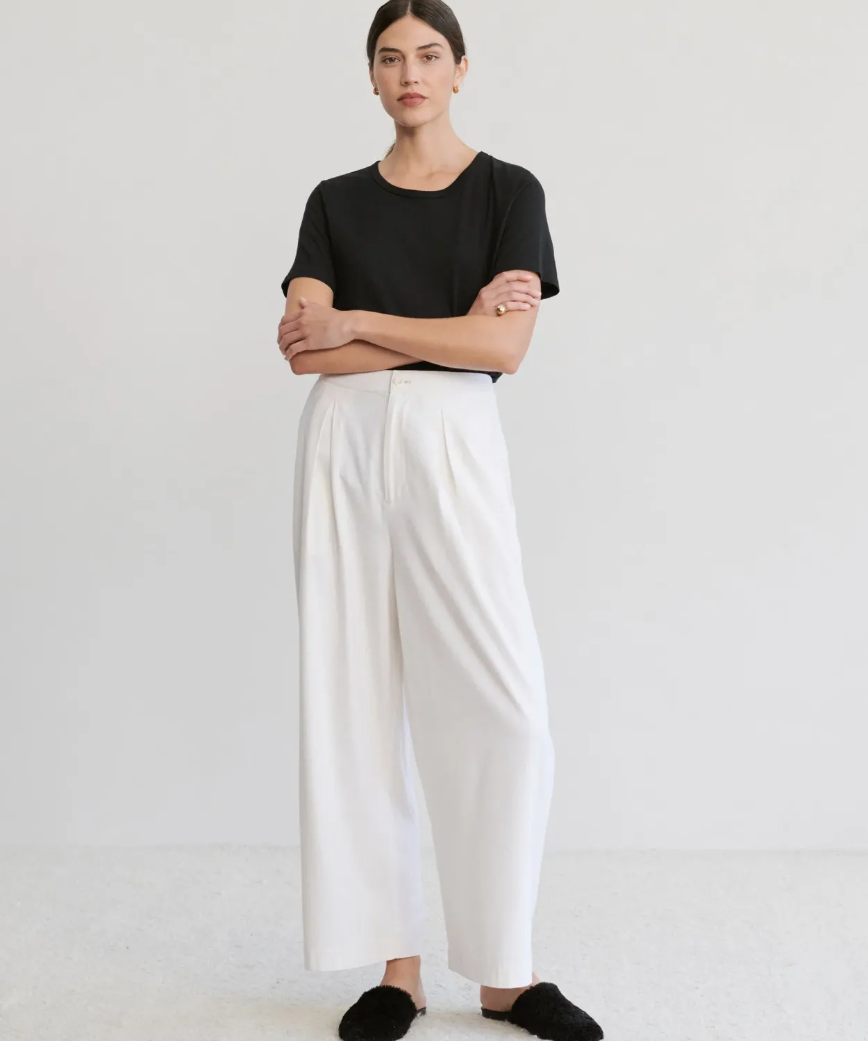 Clearance Shearling Mule Women Flats