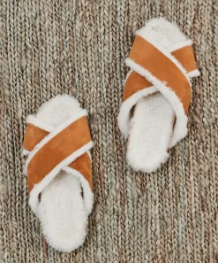 Outlet Shearling-Lined Crossover Sandal Women Sandals