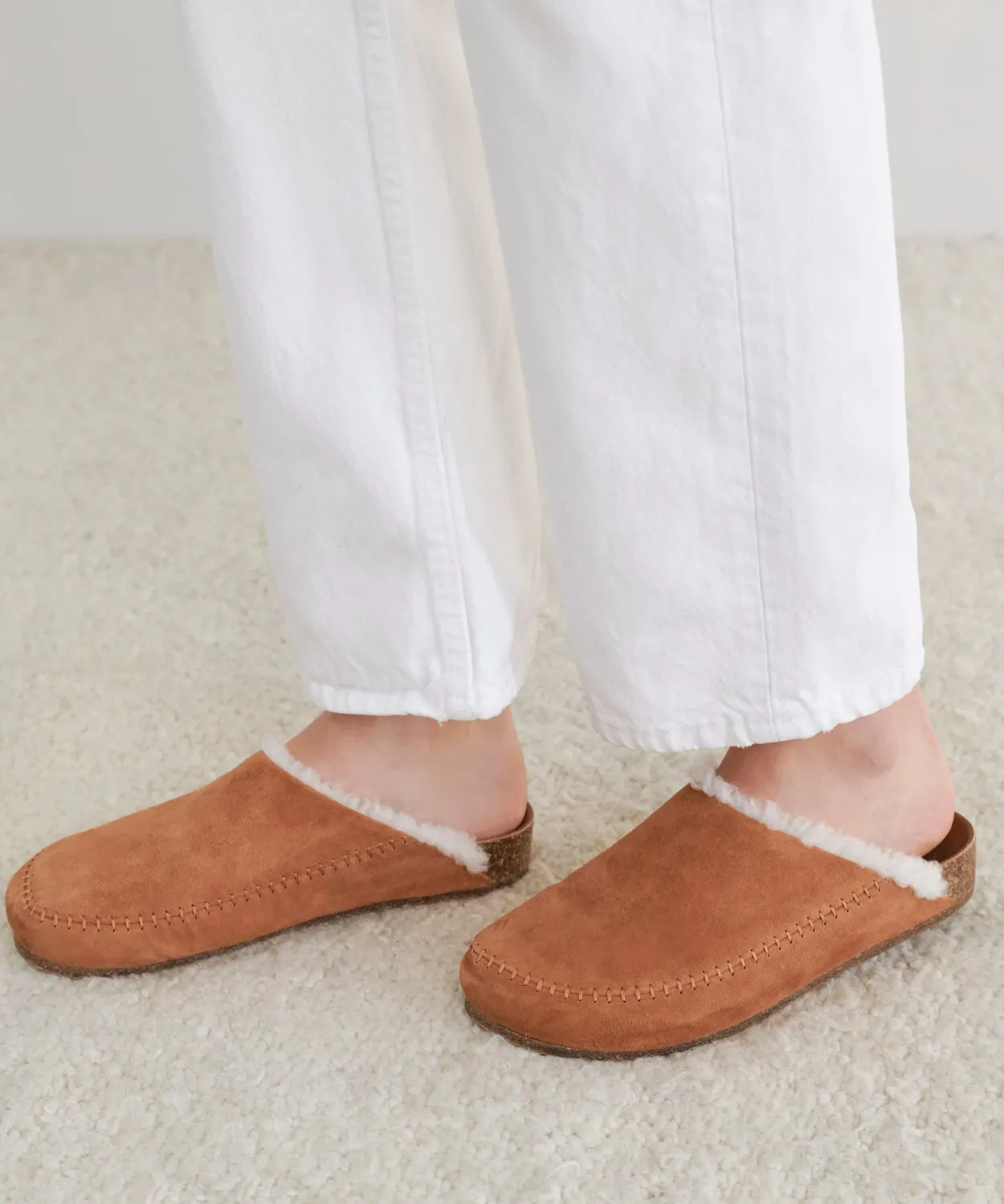 New Shearling-Lined Moc Clog Women Flats