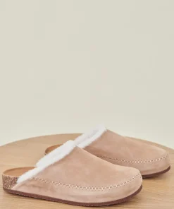 Fashion Shearling-Lined Moc Clog Women Flats