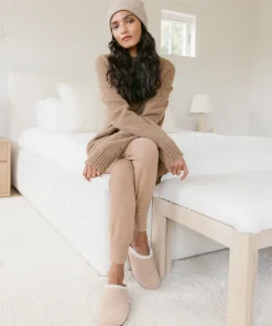 Fashion Shearling-Lined Moc Clog Women Flats