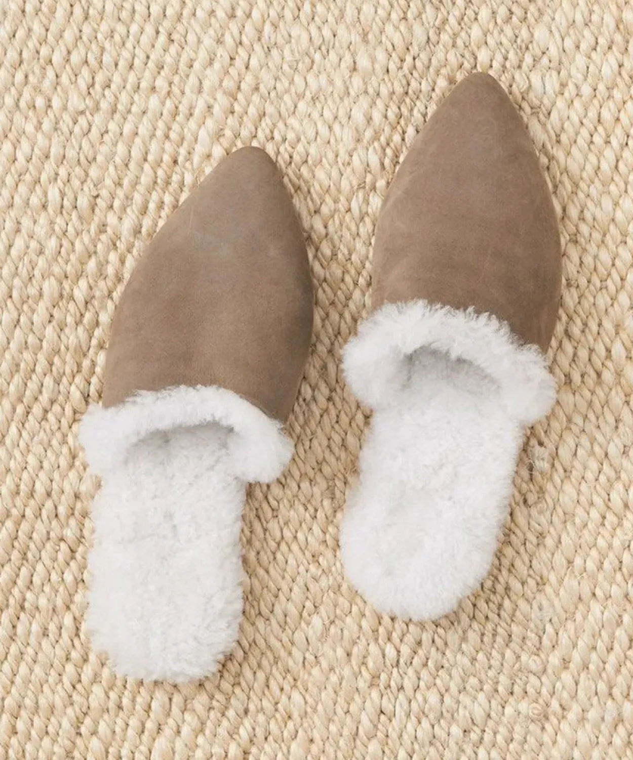 New Shearling-Lined Mule Women Flats
