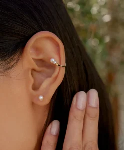 Hot Small Loren Pearl Studs Women Jewelry